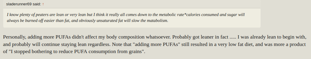 more PUFAs didn't affect my body composition. Probably got leaner in fac .png