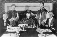 Concordat between the Vatican and the Nazis 1933. Von Papen left. Pacelli middle.jpg